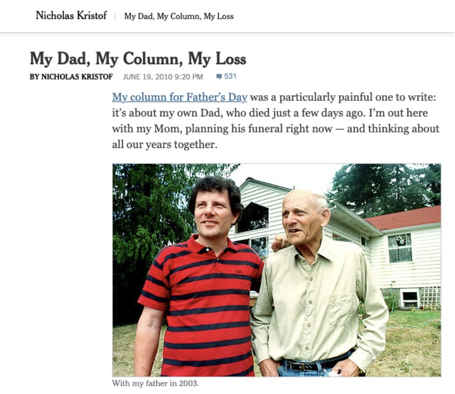 Times Columnist Kristof’s Father Fought on Nazi Side in World War II